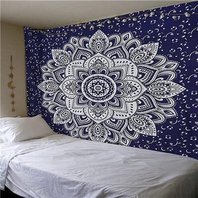 Indian Mandala Tapestry Wall Hanging Sandy Beach Throw