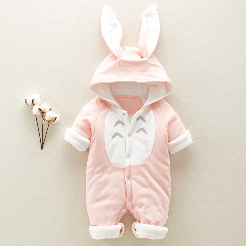 The new cotton padded baby romper thickened chinchilla
