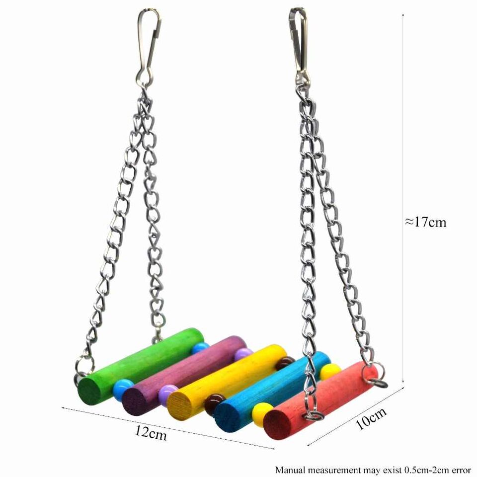 Colorful suspension bridge swing stand bar peony