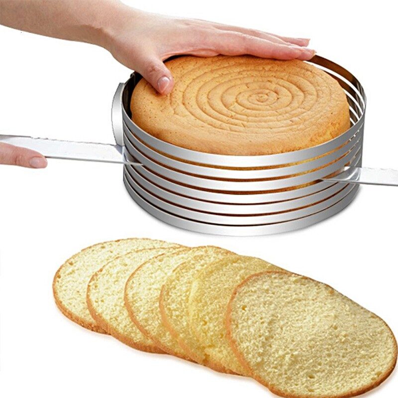 Layered Stainless Steel Adjustable Round Cake Pastry Cutter