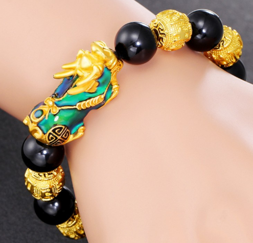 change color pixiu bracelets Sand gold bracelet
