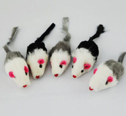 Fake Mouse Tiantian Rabbit Skin Funny Cat Toy