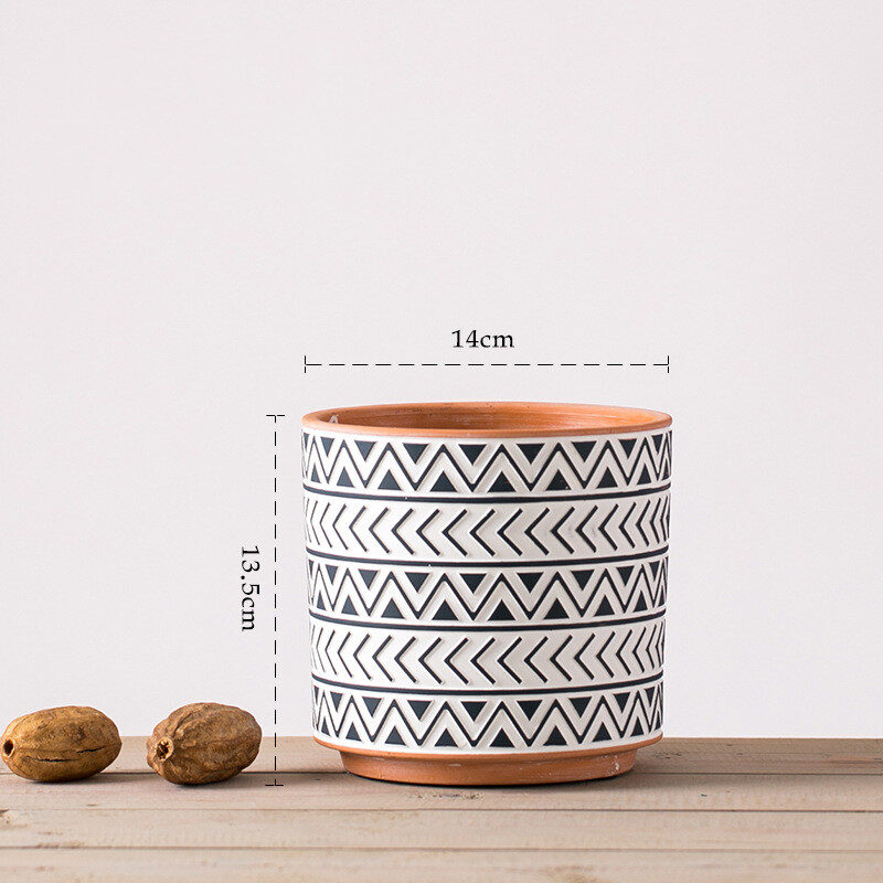 Ceramic Flower Pots Nordic Style Geometric