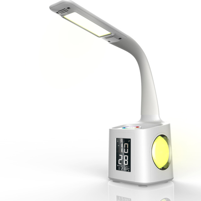 Study LED Desk Lamp USB Charging Port&Screen&Calendar&Colors Night