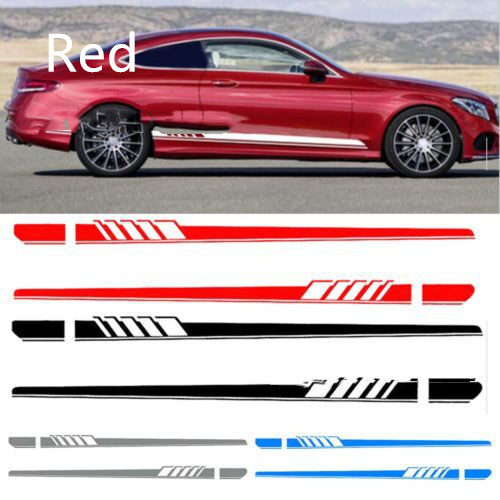 Side skirt stripe car sticker