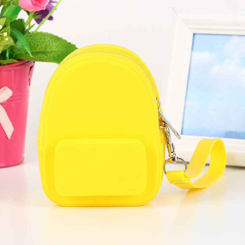 Lovely silicone earphone backpack portable handbag