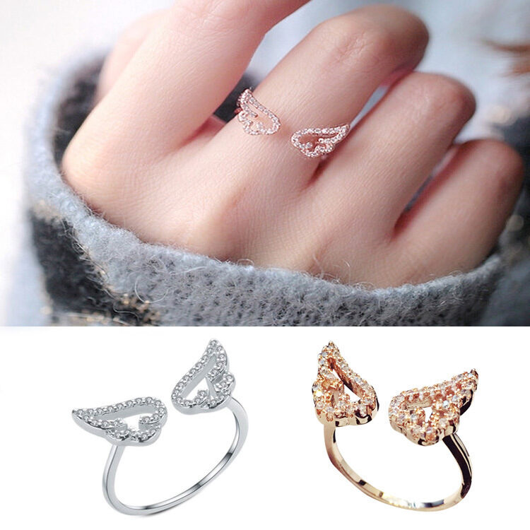 Fashion Angel Wings Rings Women's Tide Accessories Cute