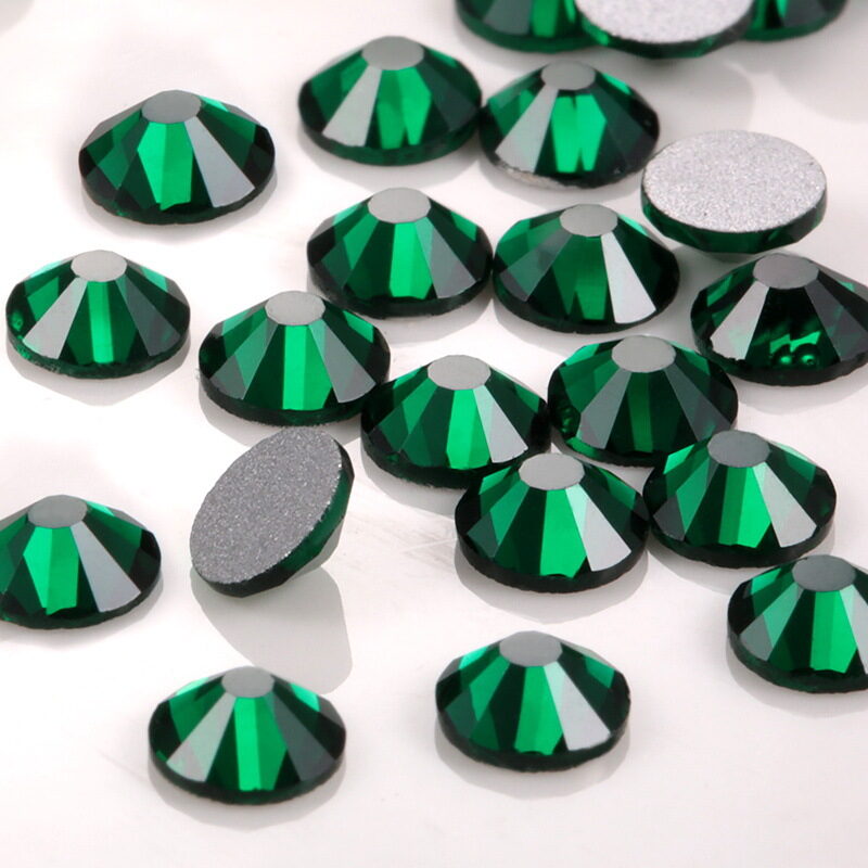 Nail drill glass flat rhinestone