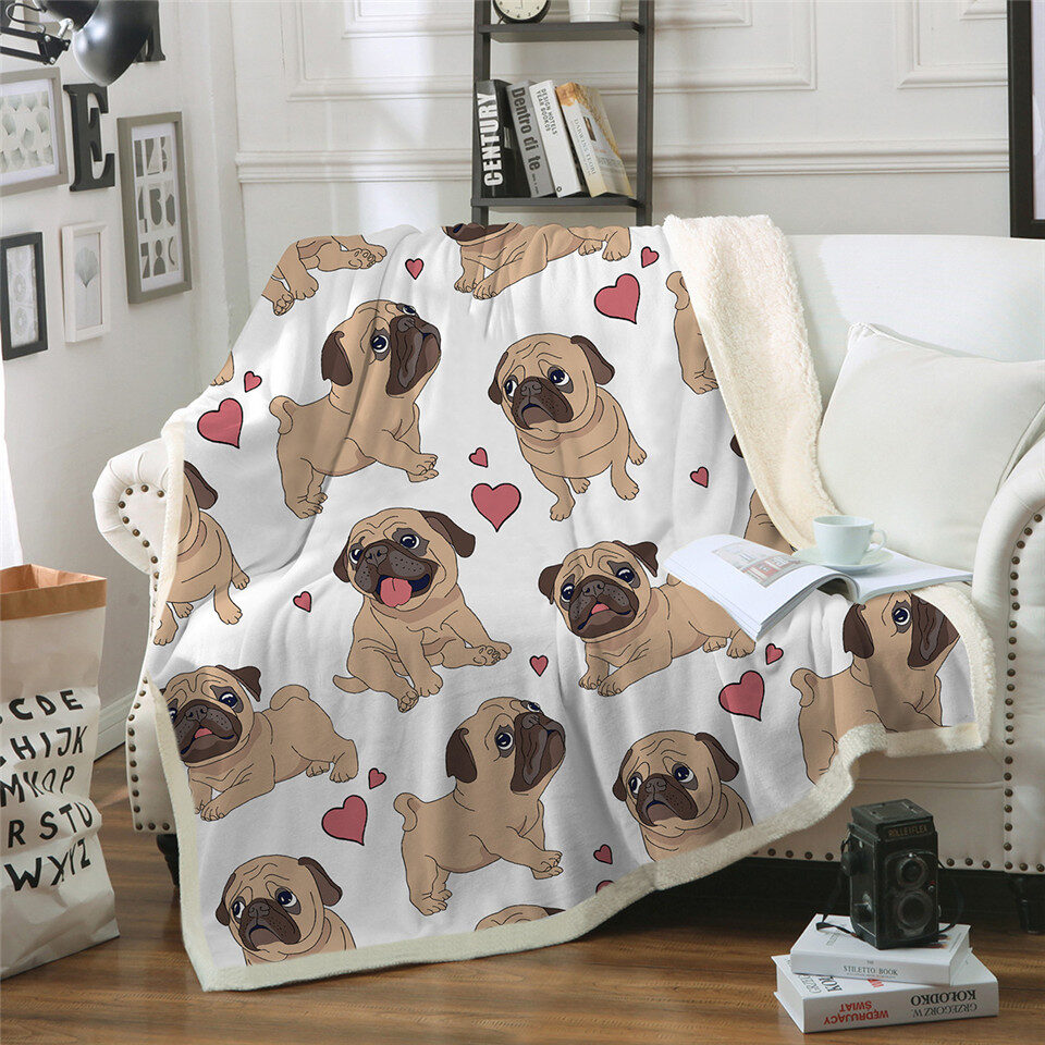 Winter Double-layer Thick Blankets Printed Cotton Fleece Blanket