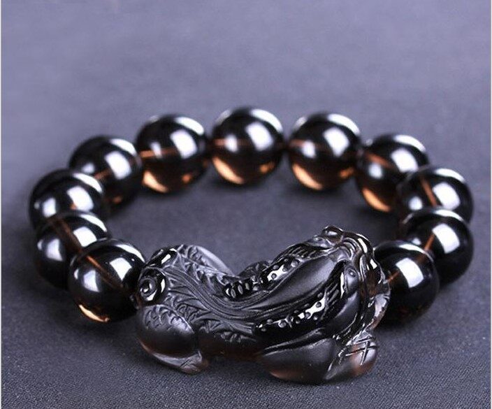 Kaiguang Natural Ice Species Black Anthracite Raspberry Bracelet