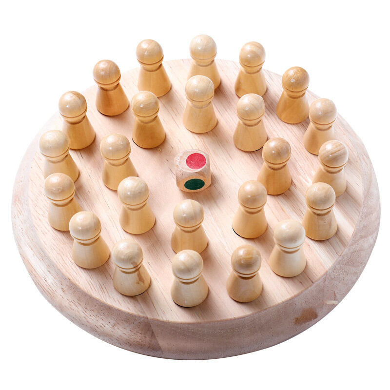 Children's Wooden Educational Toys Memory Chess Kid Early