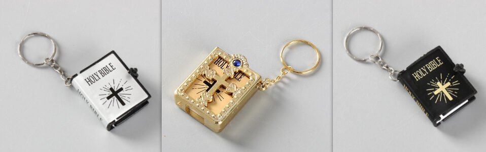 Mini HOLY Bible Keychain Religious Christian Jesus Cross