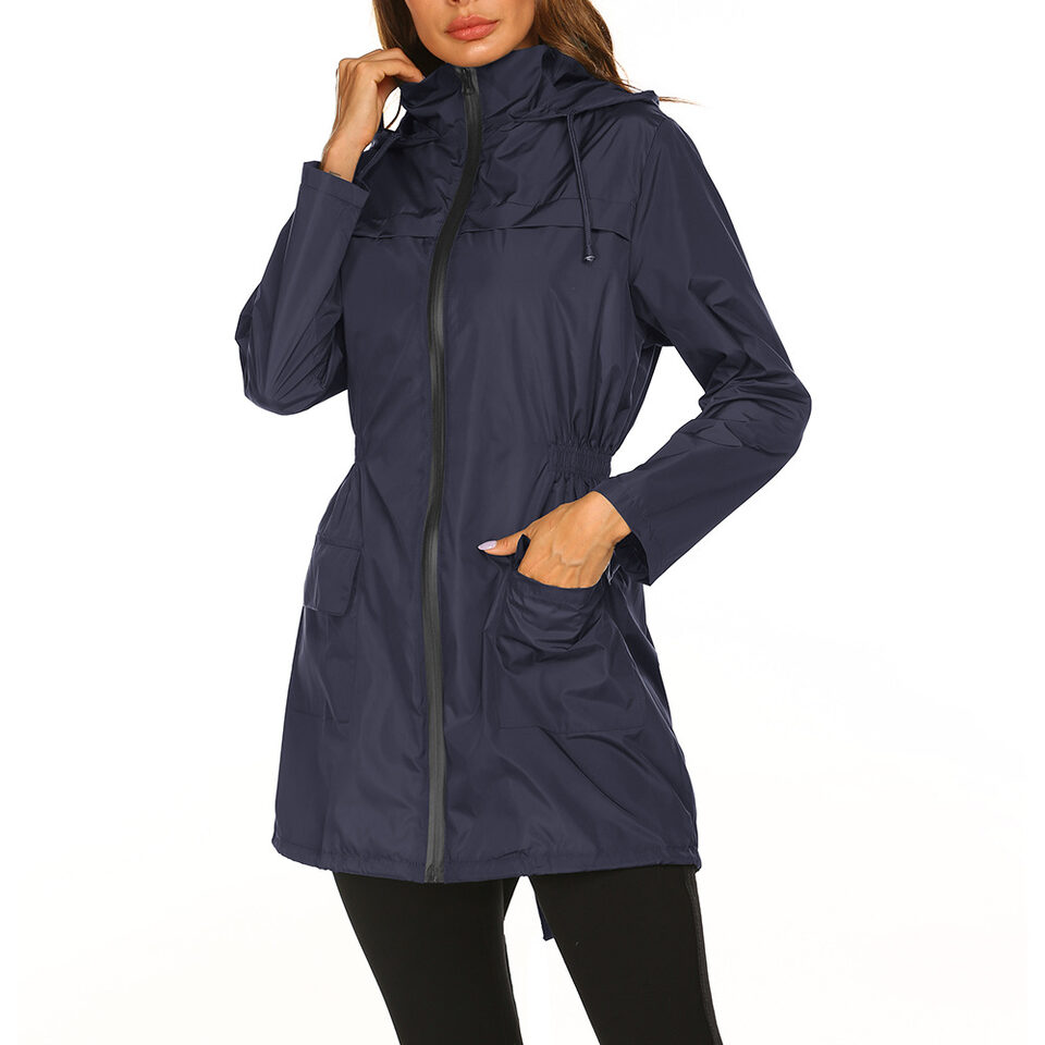 Waterproof Light Raincoat Hooded Windbreaker Mountaineering Jacket Women's