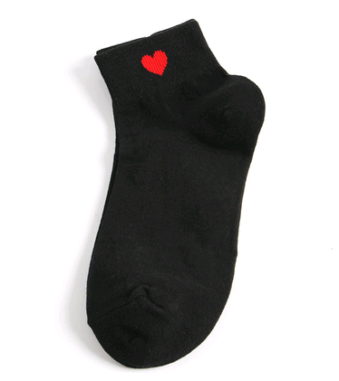 Women's Socks Cotton Heart Shaped Love Cute Short