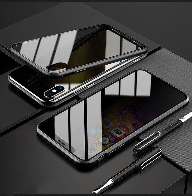 Phone Case Anti-peep Magnetic Protective Shell Privacy Glass