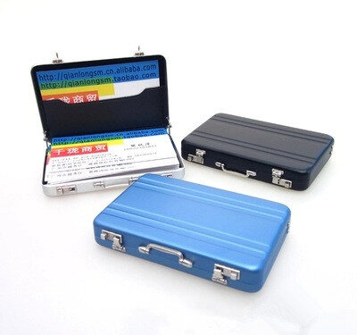 Creative password safe shape aluminum business card holder