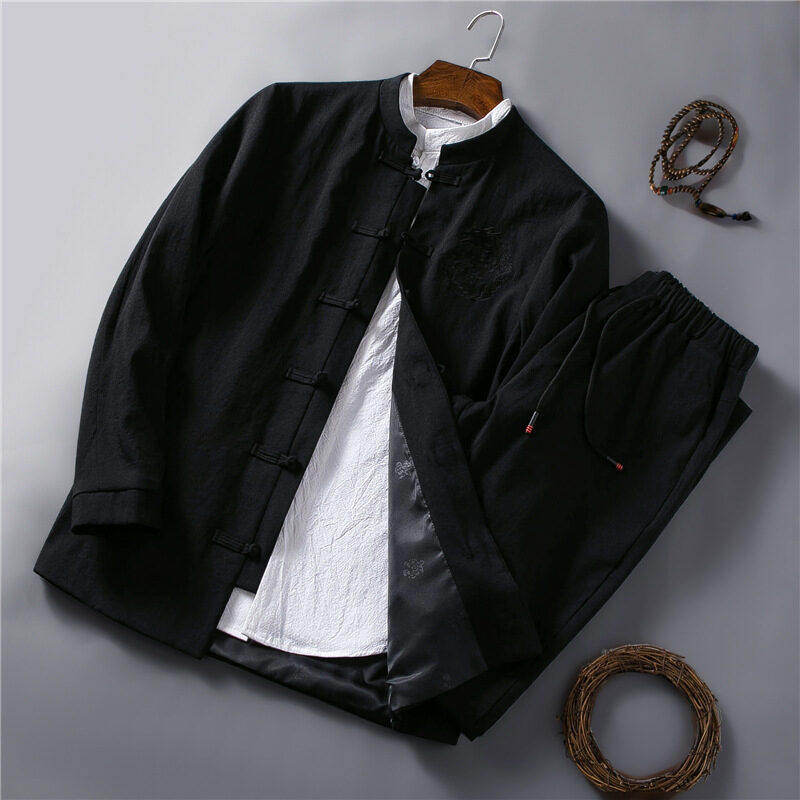 Spring Chinese Style Retro Ethnic Suits Men's Stand-up