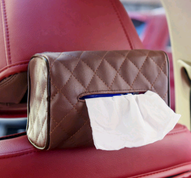 Sun visor chair back-mounted car interior tissue box