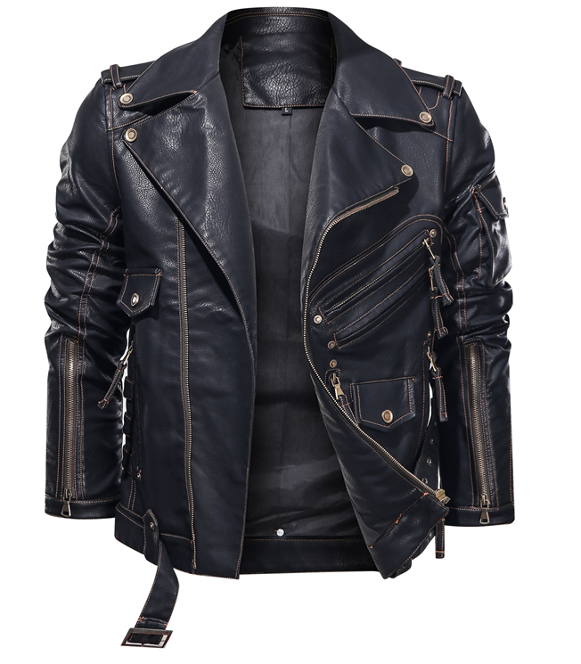Vintage Leather Men's Coat Jacket