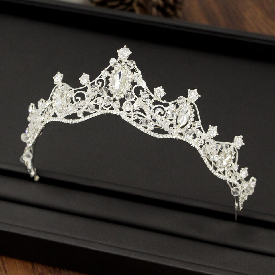 Korean Wedding Handmade Beaded Headdress Accessories Crown Hoop