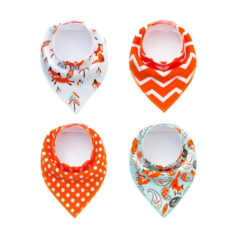 4pcs Lot Bibs Burp Cloth Print Arrow Wave