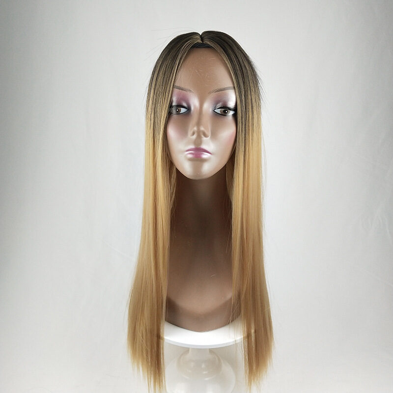 Long straight hair fashion gradient fake
