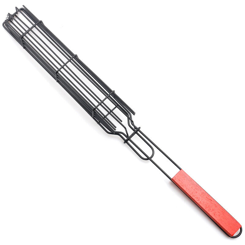 New Mesh Wooden Handle Sausage Clip Barbecue BBQ