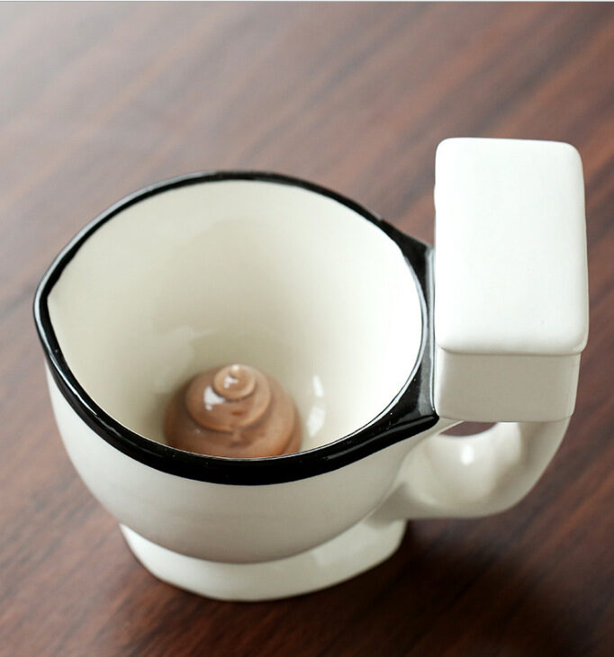 Creative Toilet Mug Ceramic Coffee Mugs with Handgrip