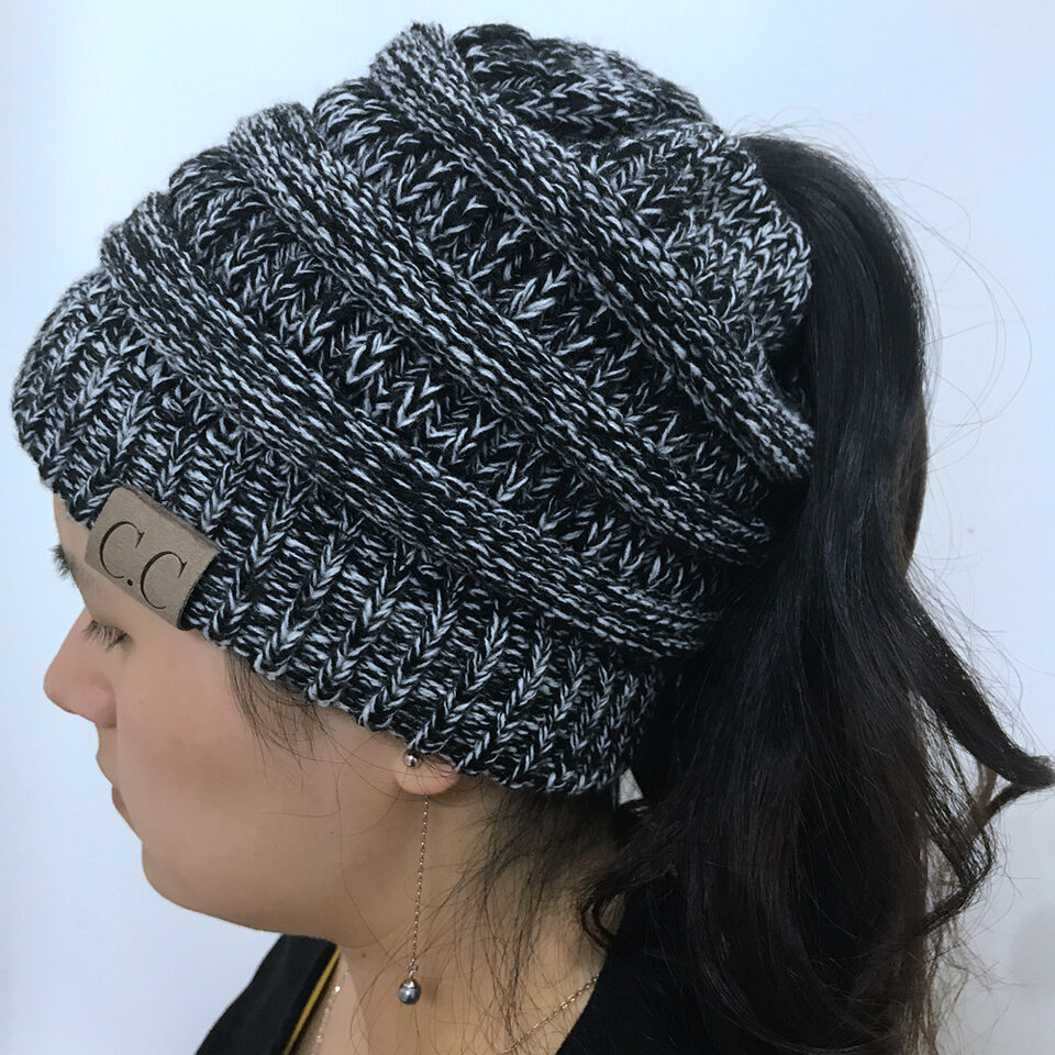 Knitted Ponytail Hat