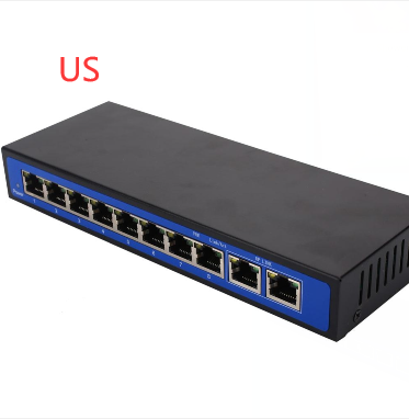 8+2 power 10 port 100M POE switch wireless