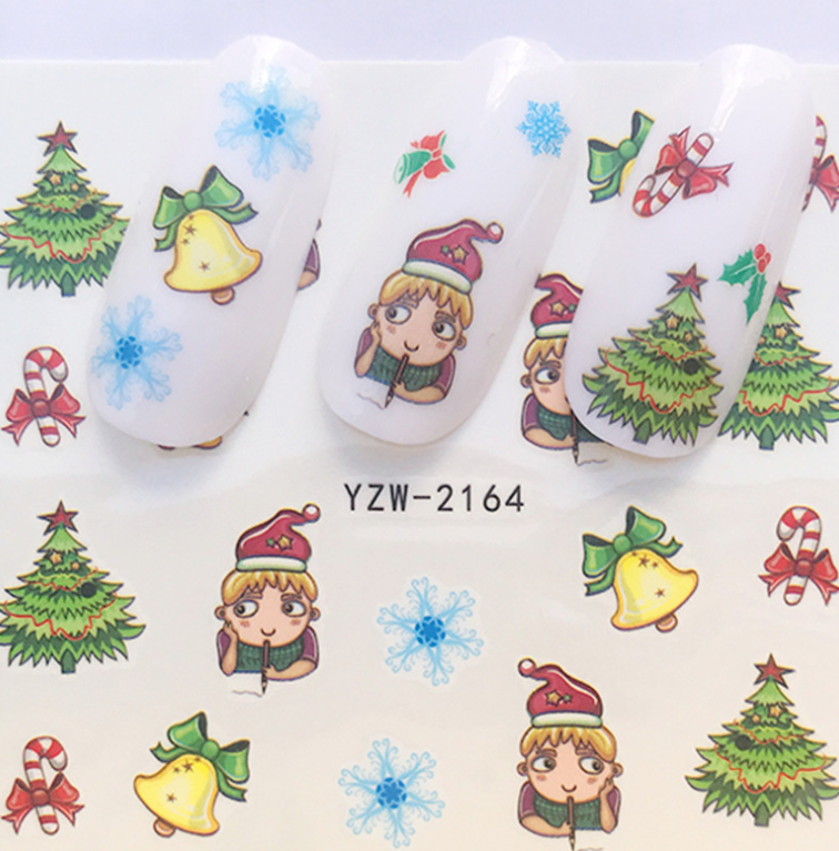 Christmas series water transfer nail stickers nail stickers full stickers nail jewelry watermark stickers