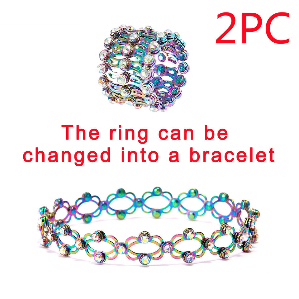 2 In 1 Folding Retractable Rings Bracelet Magic