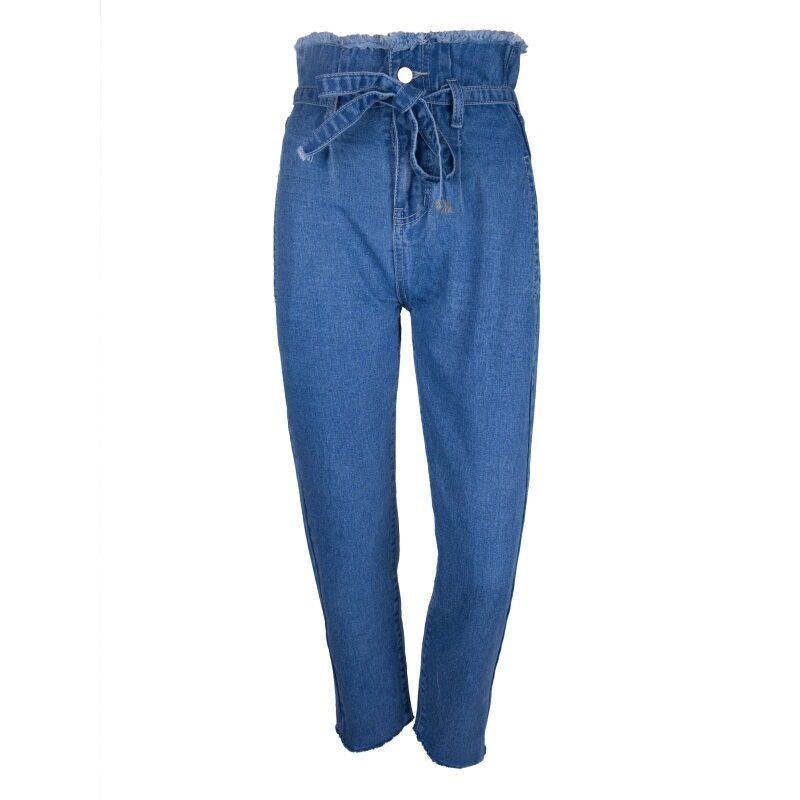 vintage tassels high waist jeans with gu charge