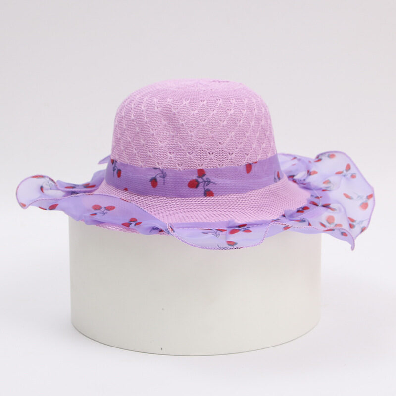 Princess straw hat kids sun