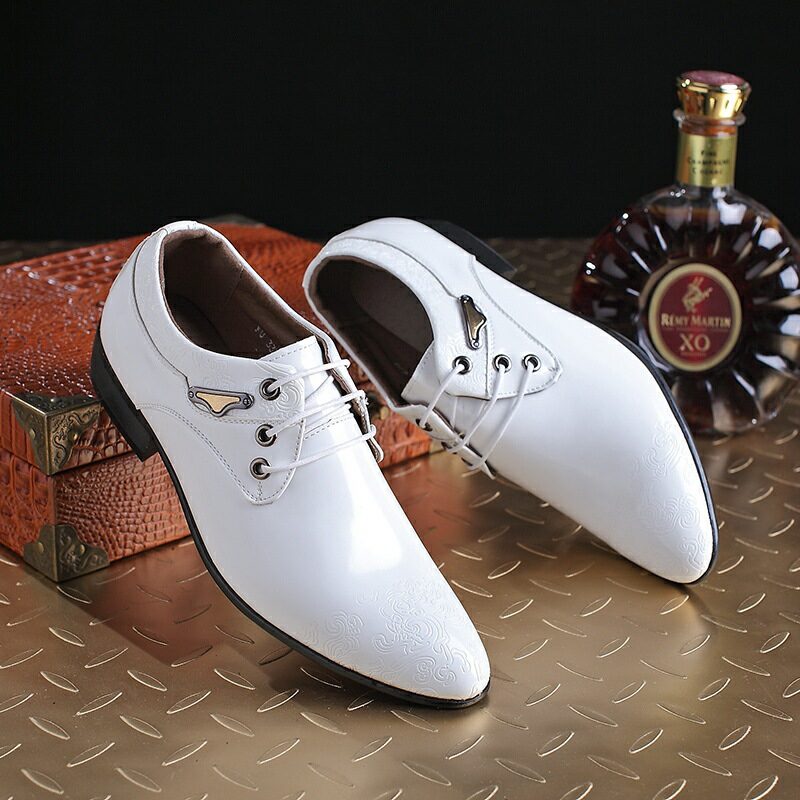Formal Mens Dress Shoes Genuine Leather Black Luxury