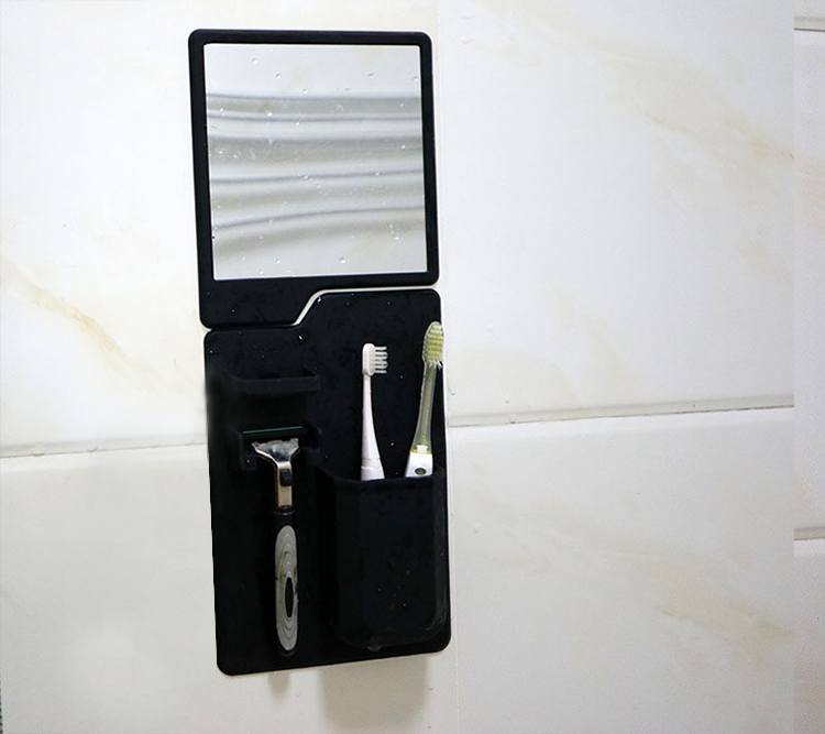 Multi-functional Silicone Toothbrush Holder Mighty Wall Mirror Suction