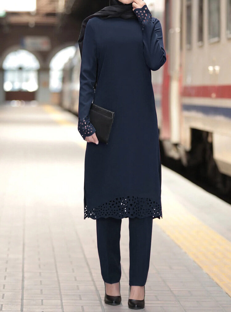 Muslim women's suit abaya two-piece
