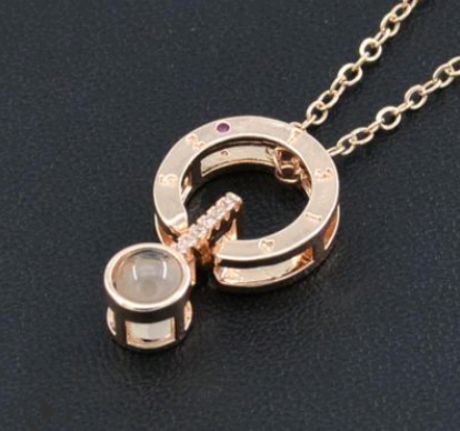 I Love You Necklace With Zircon In 100