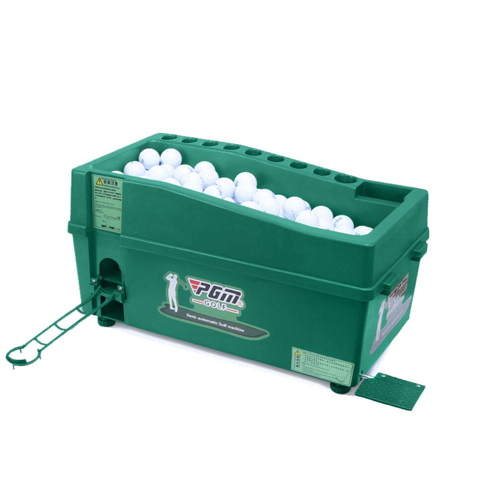 Semi-automatic Golf Ball Machine With Clubs Holder