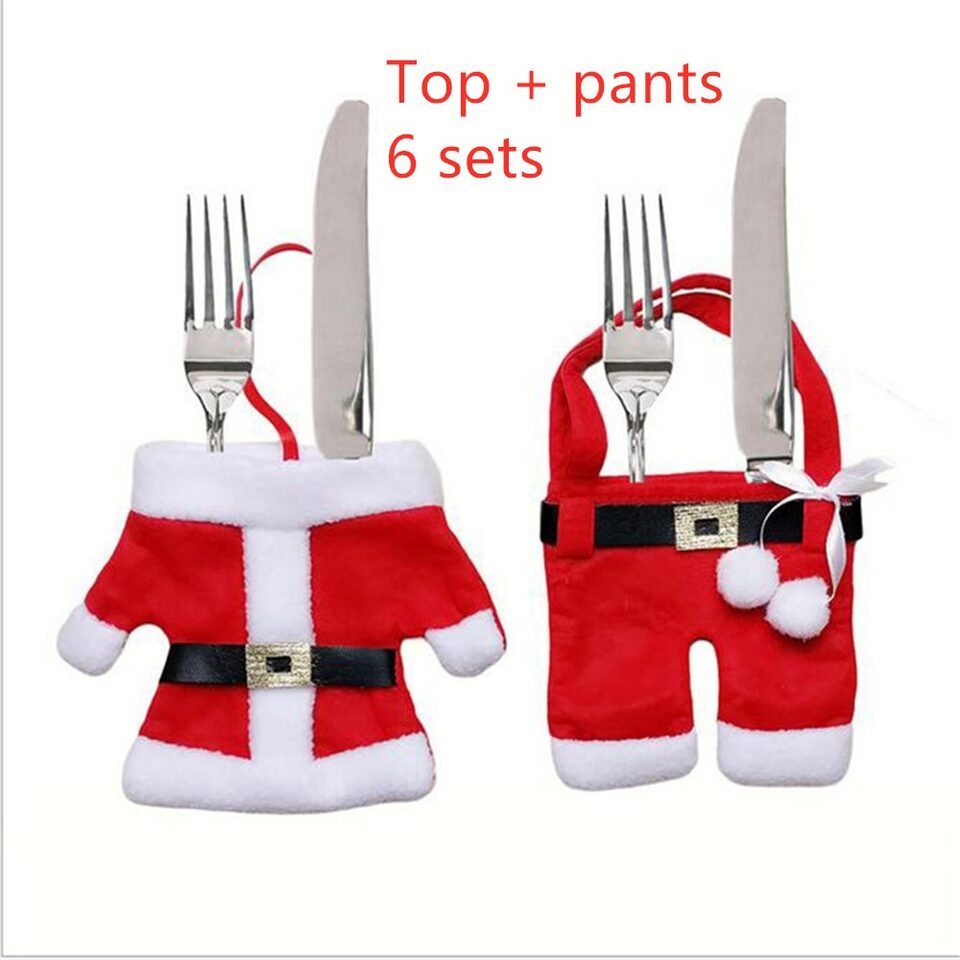 Christmas knife and fork bag tableware set