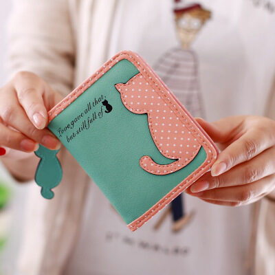 cartoon short wallet female Korean version lovely girl