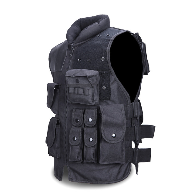 Tactical Vest Black Mens Military Hunting