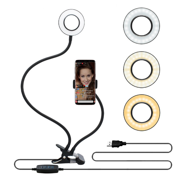 Anchor mobile phone frame fill light live support