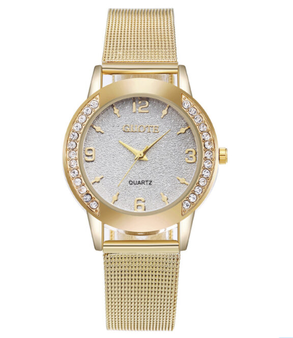 Golden Mesh Belt Men's And Women's Alloy Electronic