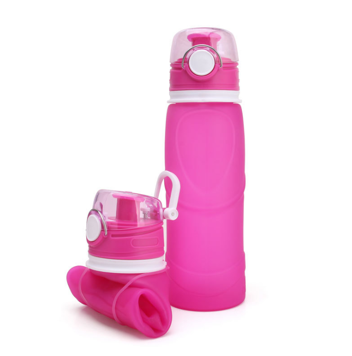 Silicone Folding Water Bottle Food Grade Travel Portable