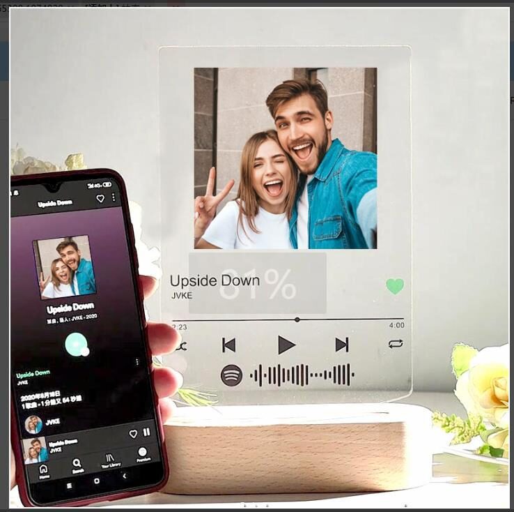 Spotify Note Night Light 3D Dimmable USB Power