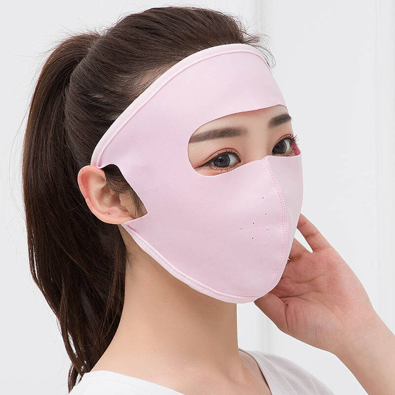 Summer ice silk breathable mask female sunscreen full