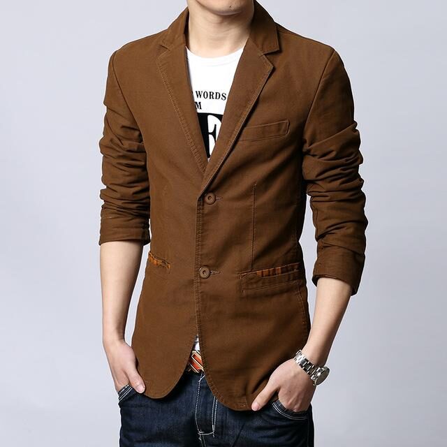 Men Blazer Fashion Slim casual for Brand Mens