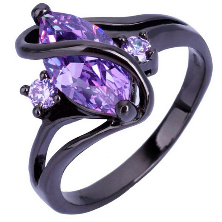 Popular Fashion Luxury Retro Purple Zircon CZ Color