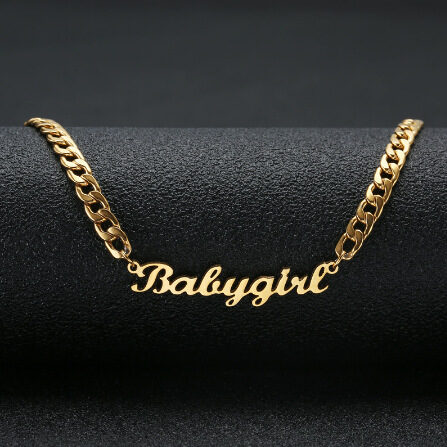 Name necklace ladies Hip hop